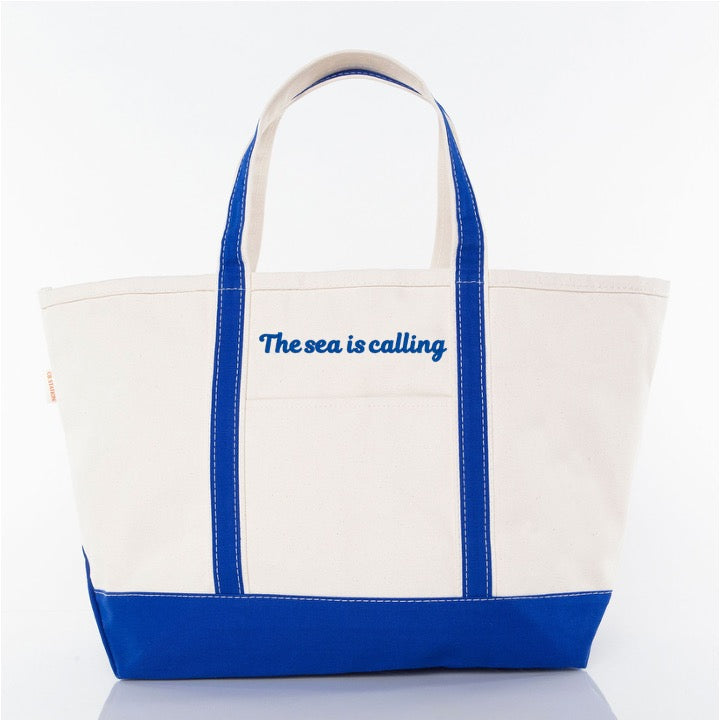 The Sea is Calling Boat Tote