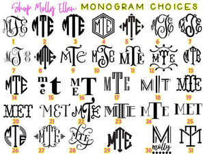 Personalized Monogram Bows