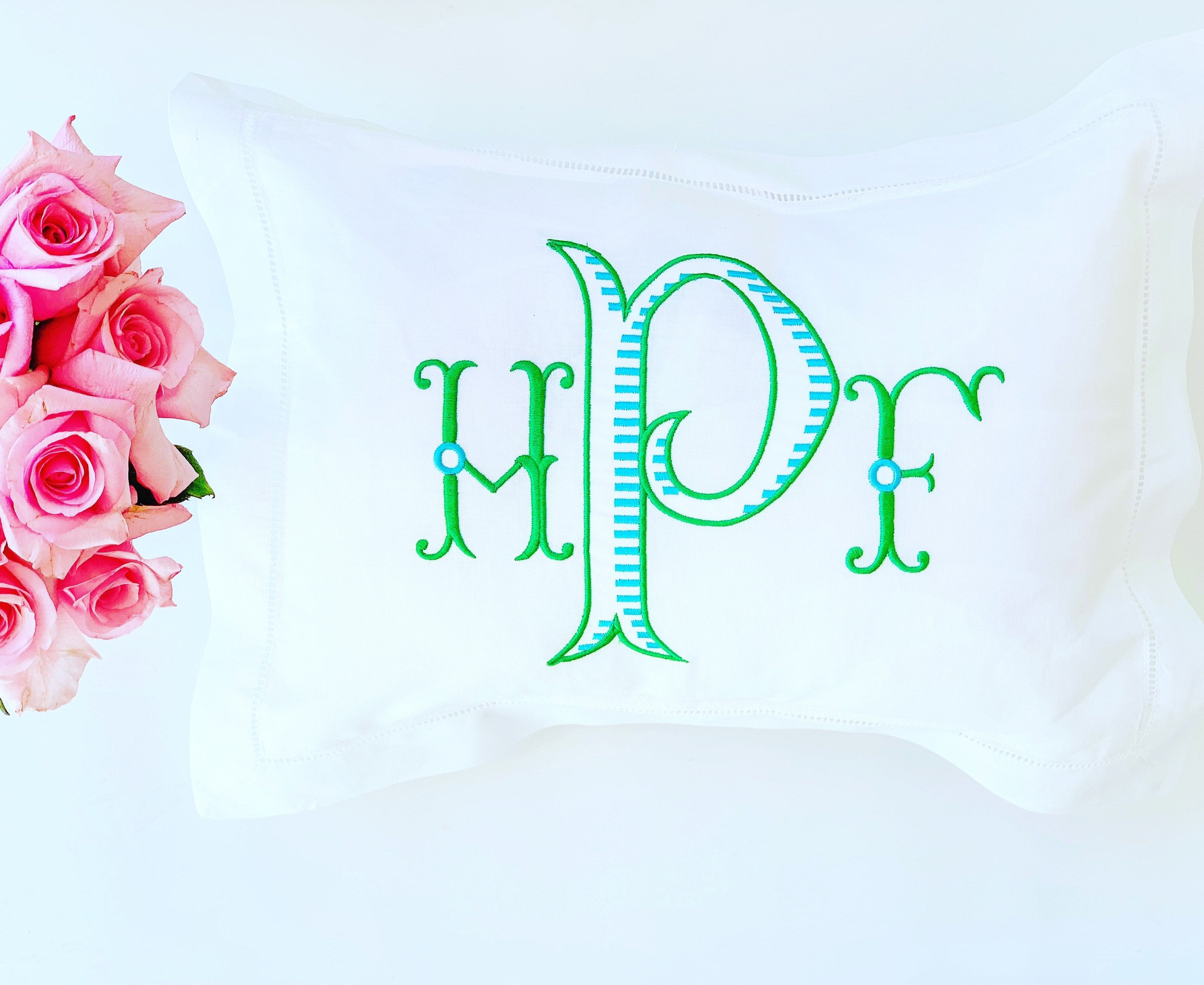 Monogrammed Baby Pillow, Boudoir Baby Pillow, Personalized Baby Gift, Decorative Throw Pillow, Nursery Pillow, Baby Monogrammed Pillow